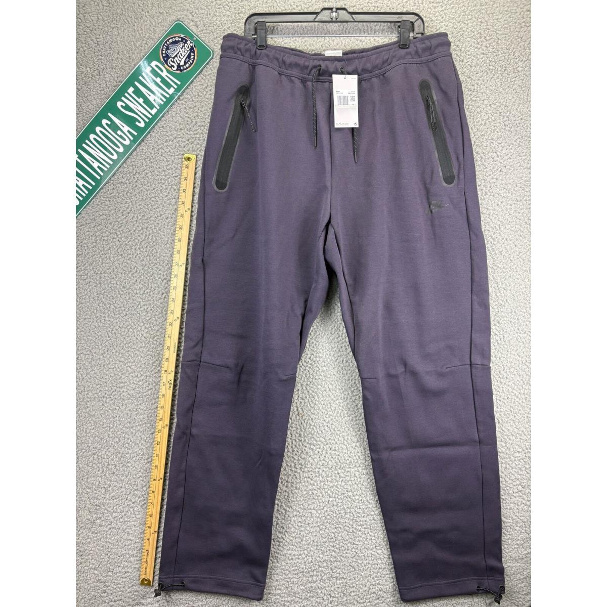 Nike Tech Fleece Pants Sweatpants Men Xxl Tall Purple Straight Leg Open Hem 2XLT