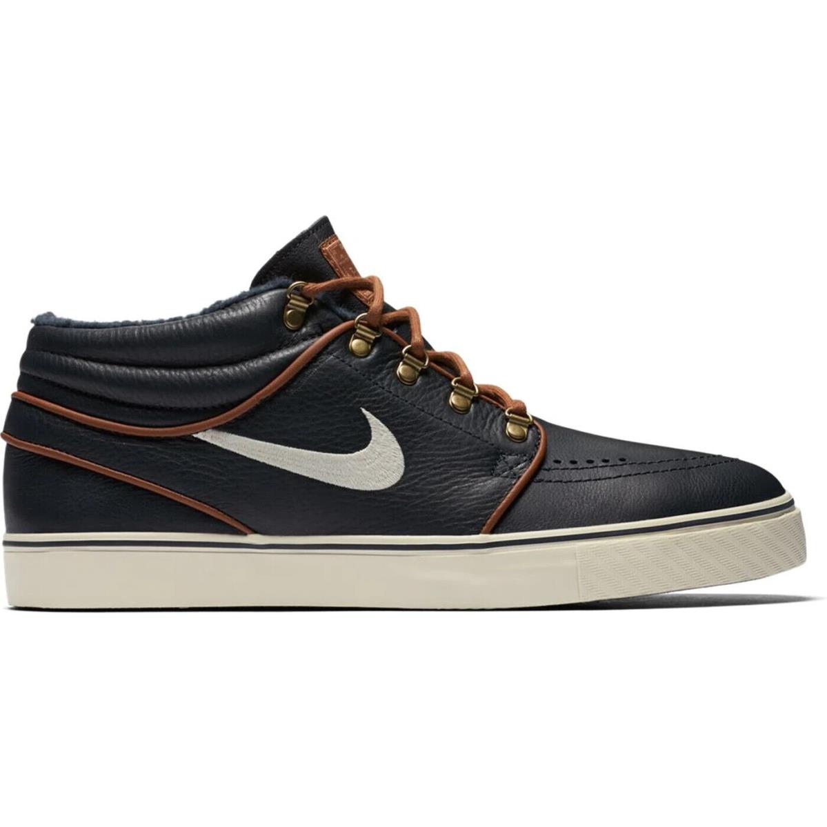 Nike SB Zoom Stefan Janoski Mid Size Men s 5 Obsidian/tan