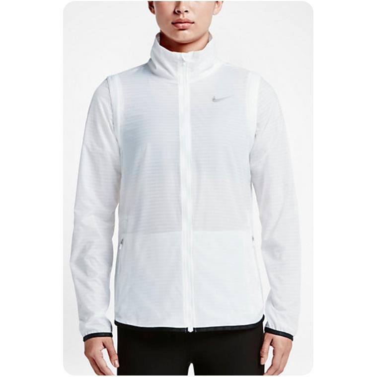 Nike Majors Convertible Women`s Golf Jacket 725690-100 White Rare Sm