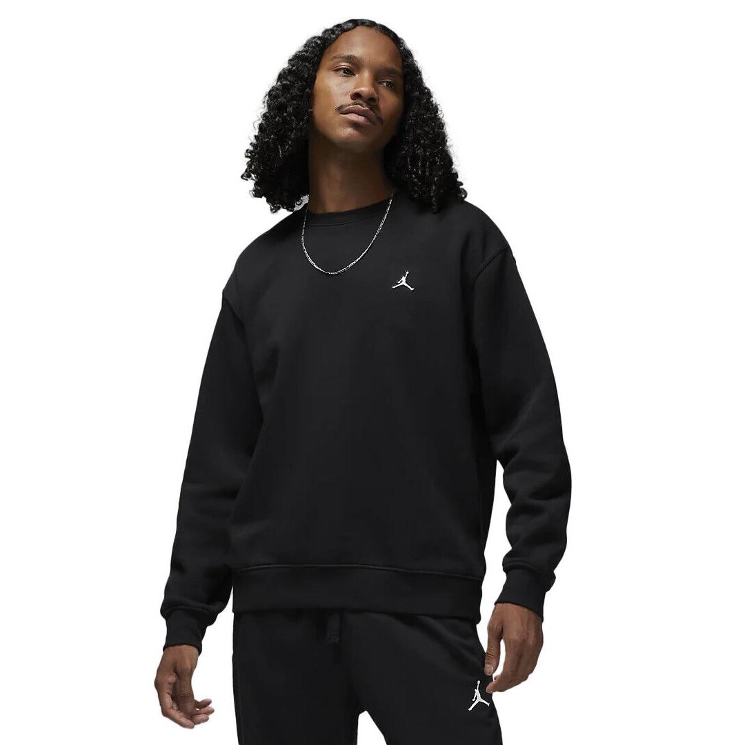 Men`s Jordan Black Brooklyn Fleece Crew-neck Sweatshirt DQ7520 010 - 2XL