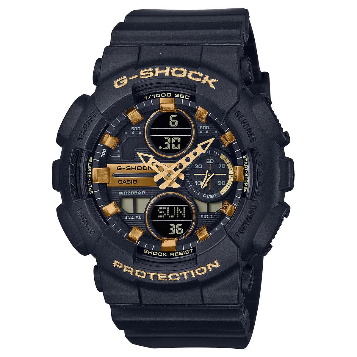 G-shock By Casio Women`s GMAS140M-1A Digital Watch Black Gold