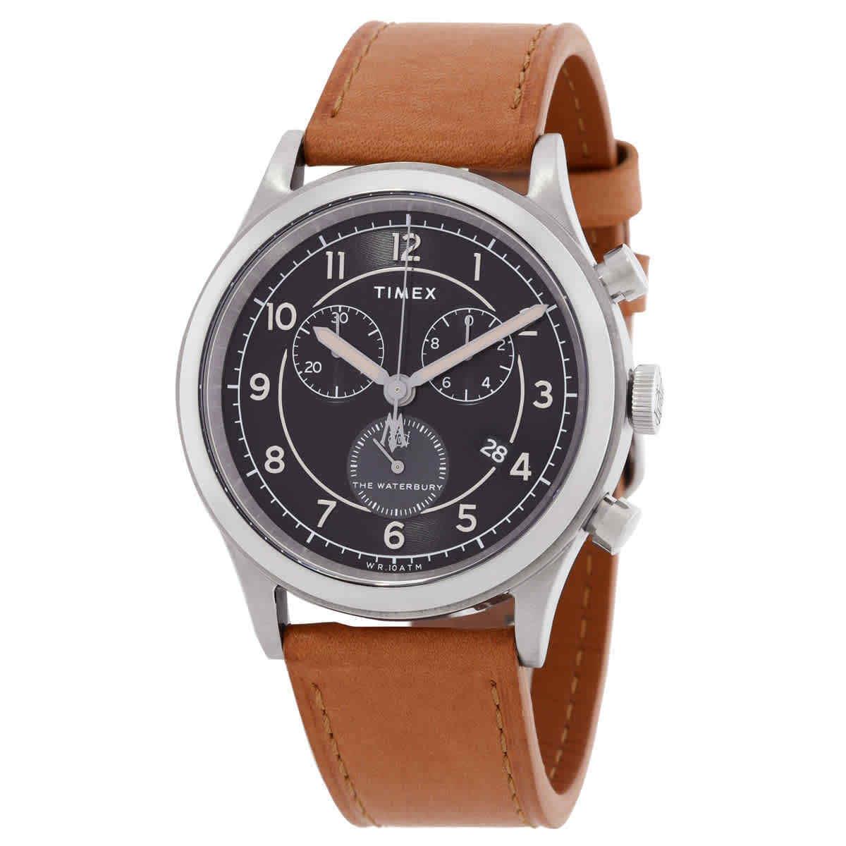 Waterbury Traditional Chronograph Quartz Black Dial Men`s Watch by Timex