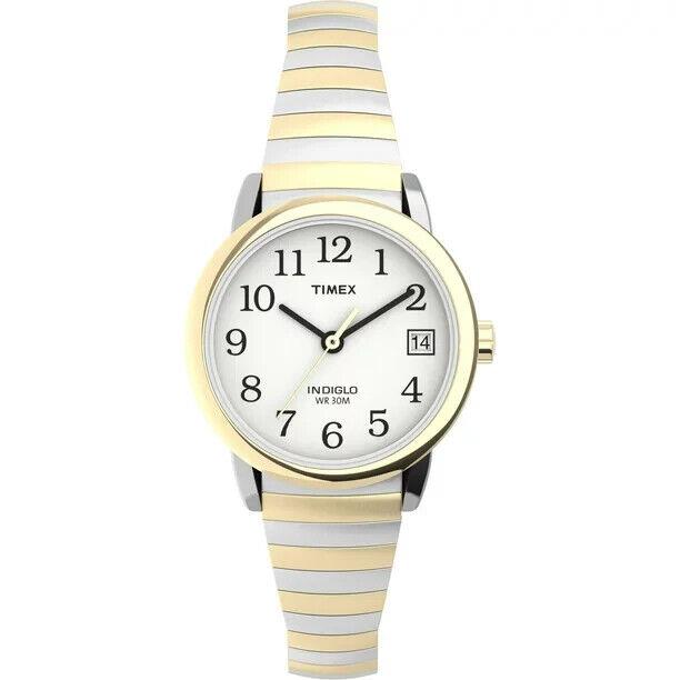 Timex Women`s Easy Reader 25mm Watch Two-tone Case White Dial TW2U791009J