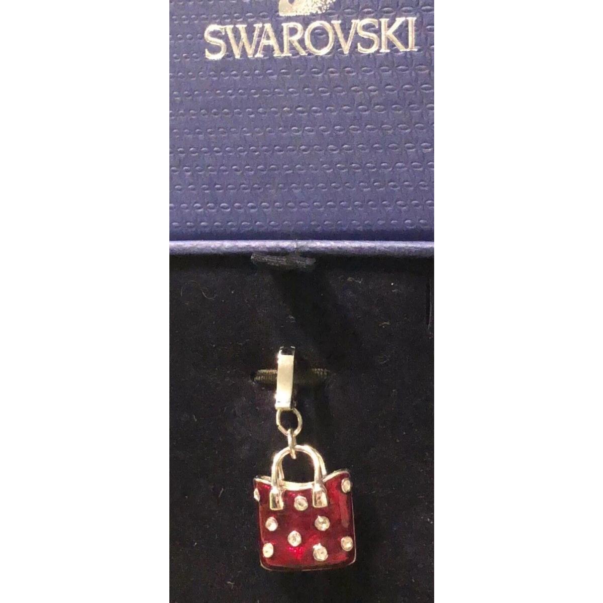 Swarovski Crystal Shopping Bag Red Charm 1161030 Jewelry