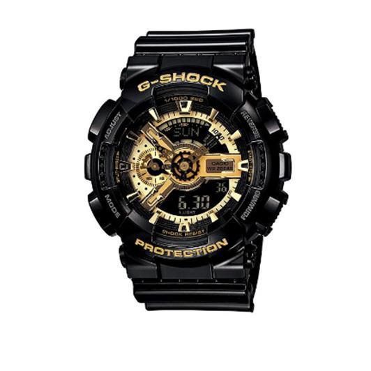 Casio G Shock Analog-digital Dial Black Gold Resin Strip Men`s Watch GA-110GB-1A