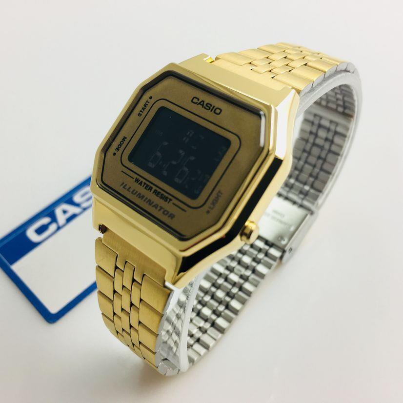 Women`s Casio Classic Digital Black Screen 25 mm Watch LA680WGA-9BD LA680WGA-9B