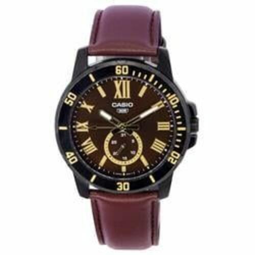 Casio MTP-VD200BL-5B Analog Brown Dial Quartz Men Watch For Adult - White