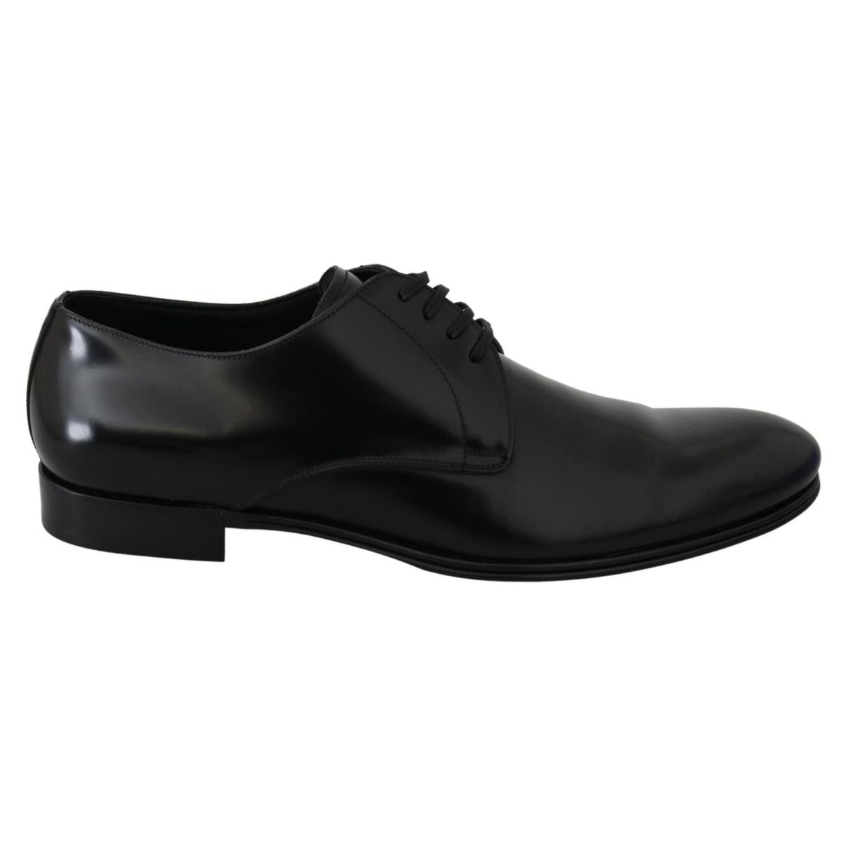 Dolce Gabbana Derby Napoli Black Leather Dress Formal Shoes