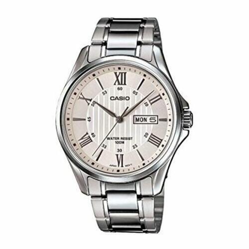 Casio Men`s Strap Classic Dress Roman Numeral Watch - MTP-1384D-7AV - Metal Type