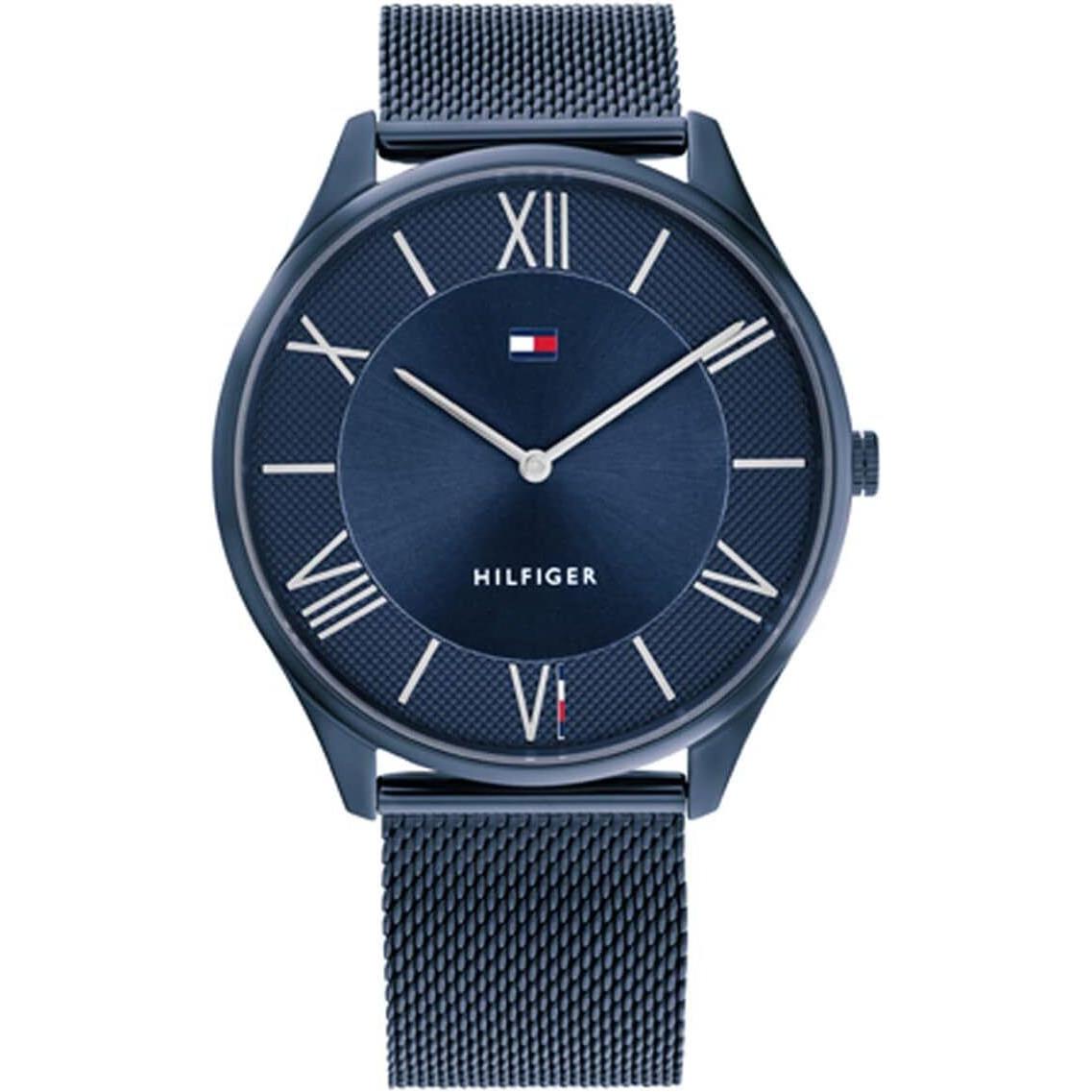 Tommy Hilfiger 1710514 Men`s Stainless Steel Case and Mesh Bracelet Watch Blue