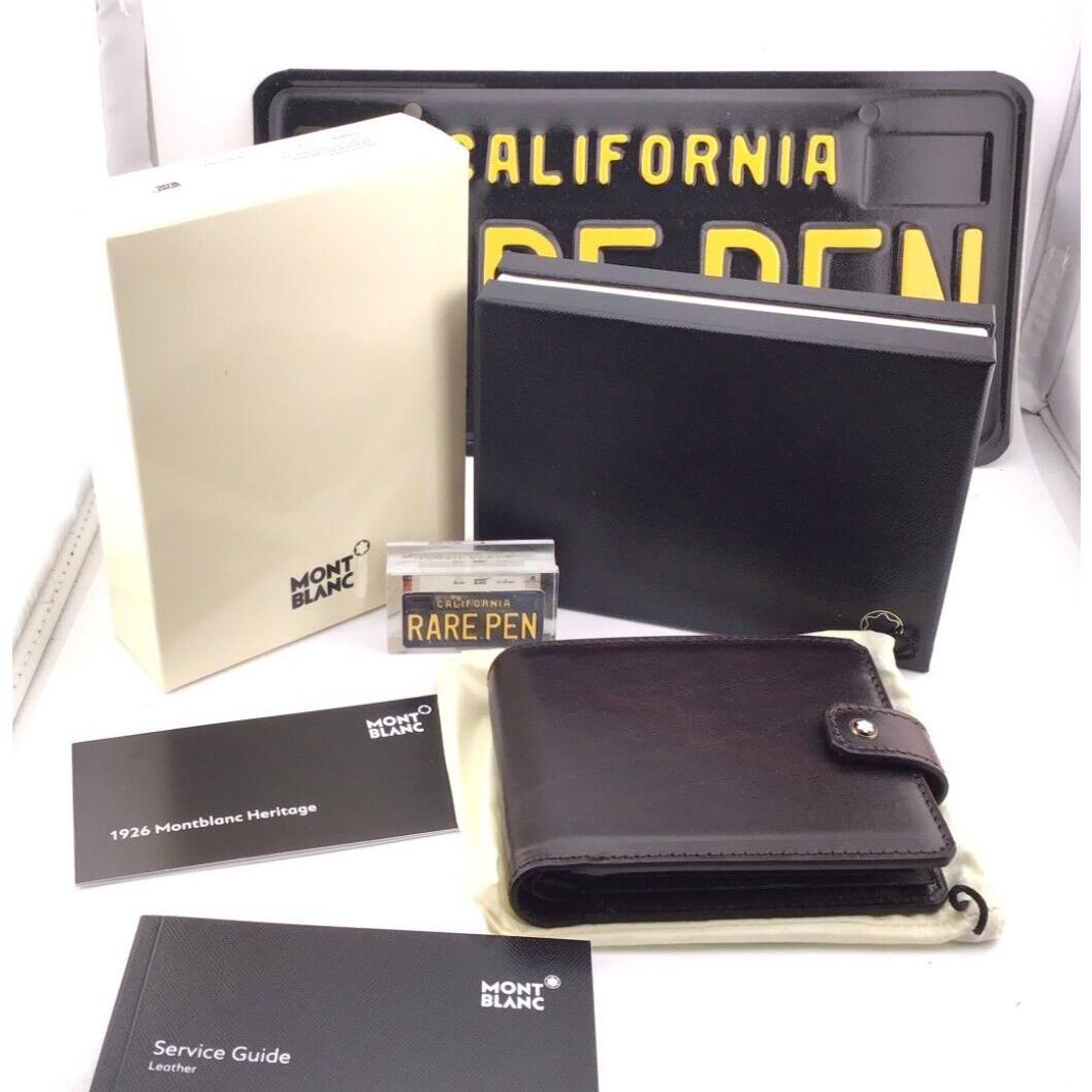 Montblanc 1926 Montblanc Heritage Dark Brown Leather Men`s Wallet 12CC