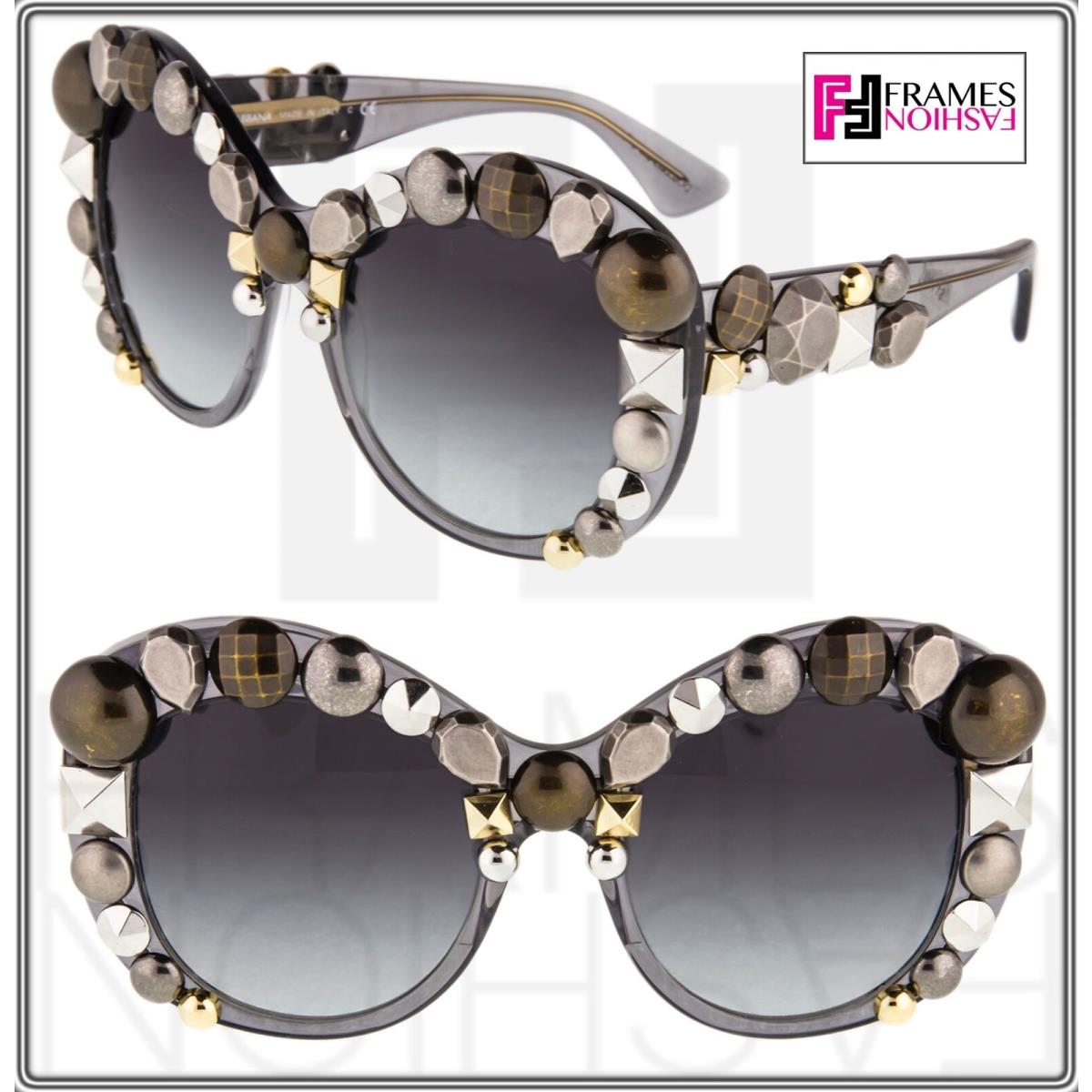 Dolce Gabbana Metal Stud Capsule DG 4266 Grey Translucent Limited