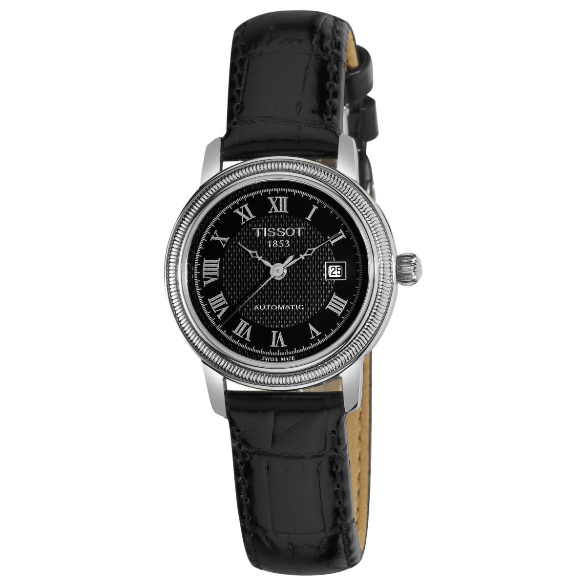 Tissot Women`s T0452071605300 T-classic Bridgeport Black Dial and Strap Watch