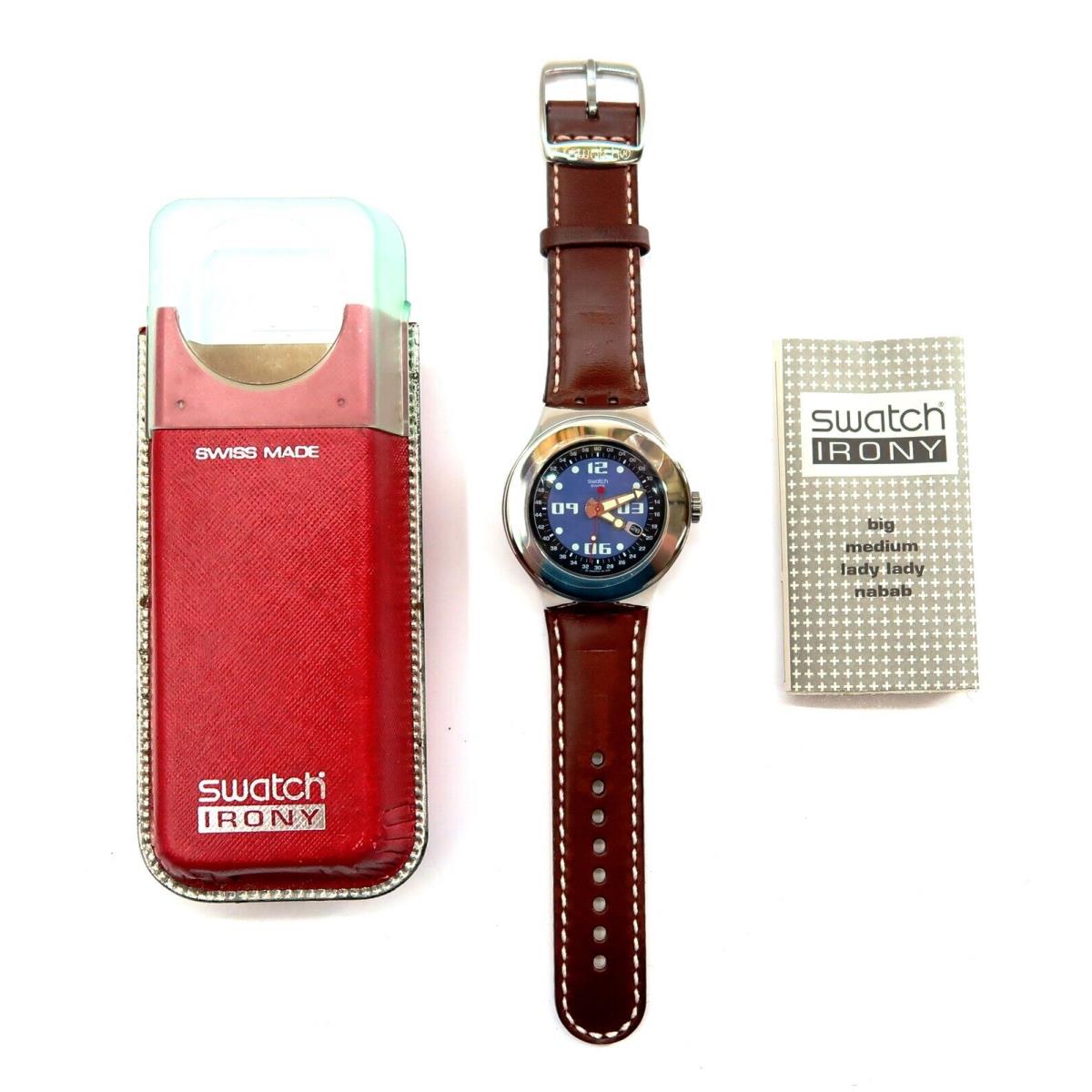 Swatch Irony Nabab Watch Dominator YNS401 with Case Papers 2002 Nos