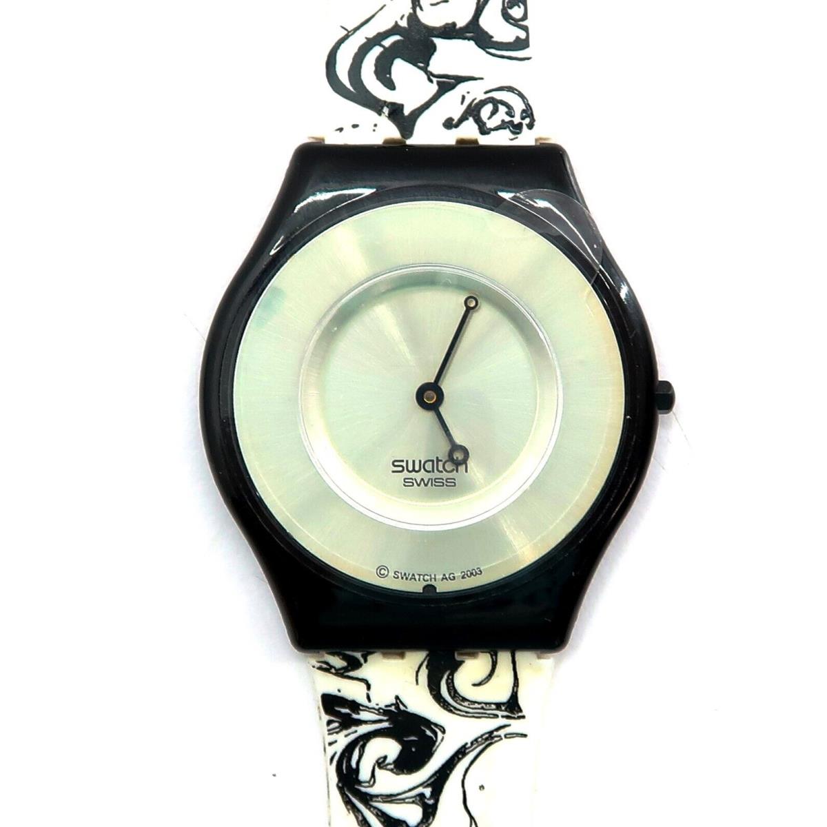 Swatch Skin Watch Ink Drops SFB131 in 2004 Luxury Collection + Case Papers