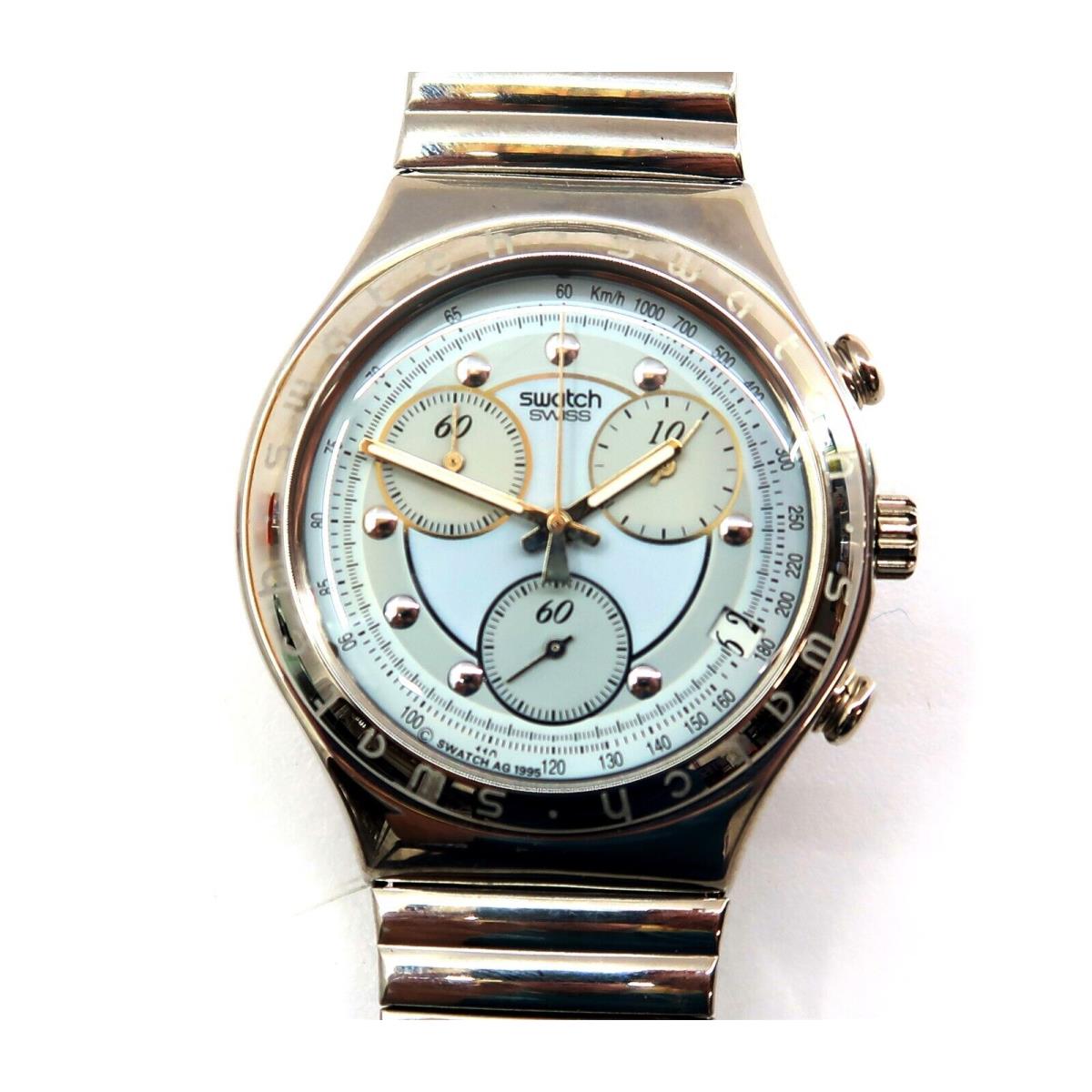 Swatch Rough & Rugged Flex Irony Chrono Watch Rough Rugged Flex YCS400A w/ Case Papers 1996