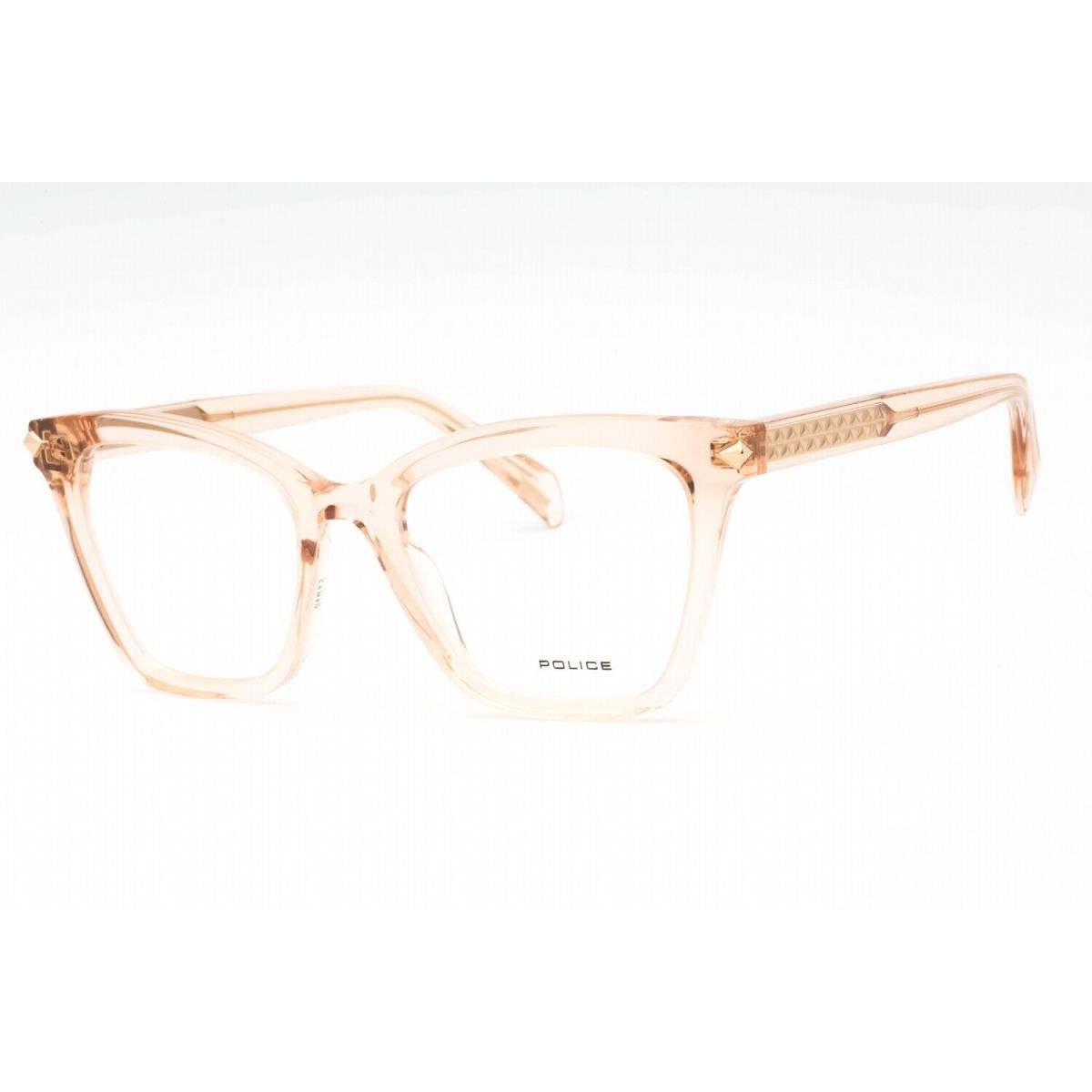 Police VPLF29M-09TU Shiny Transparent Peach Eyeglasses