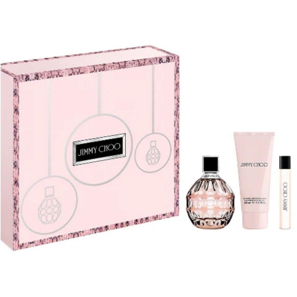 Jimmy Choo 3 Piece Gift Set- 3.3 Oz Eau De Parfum Spray For Women