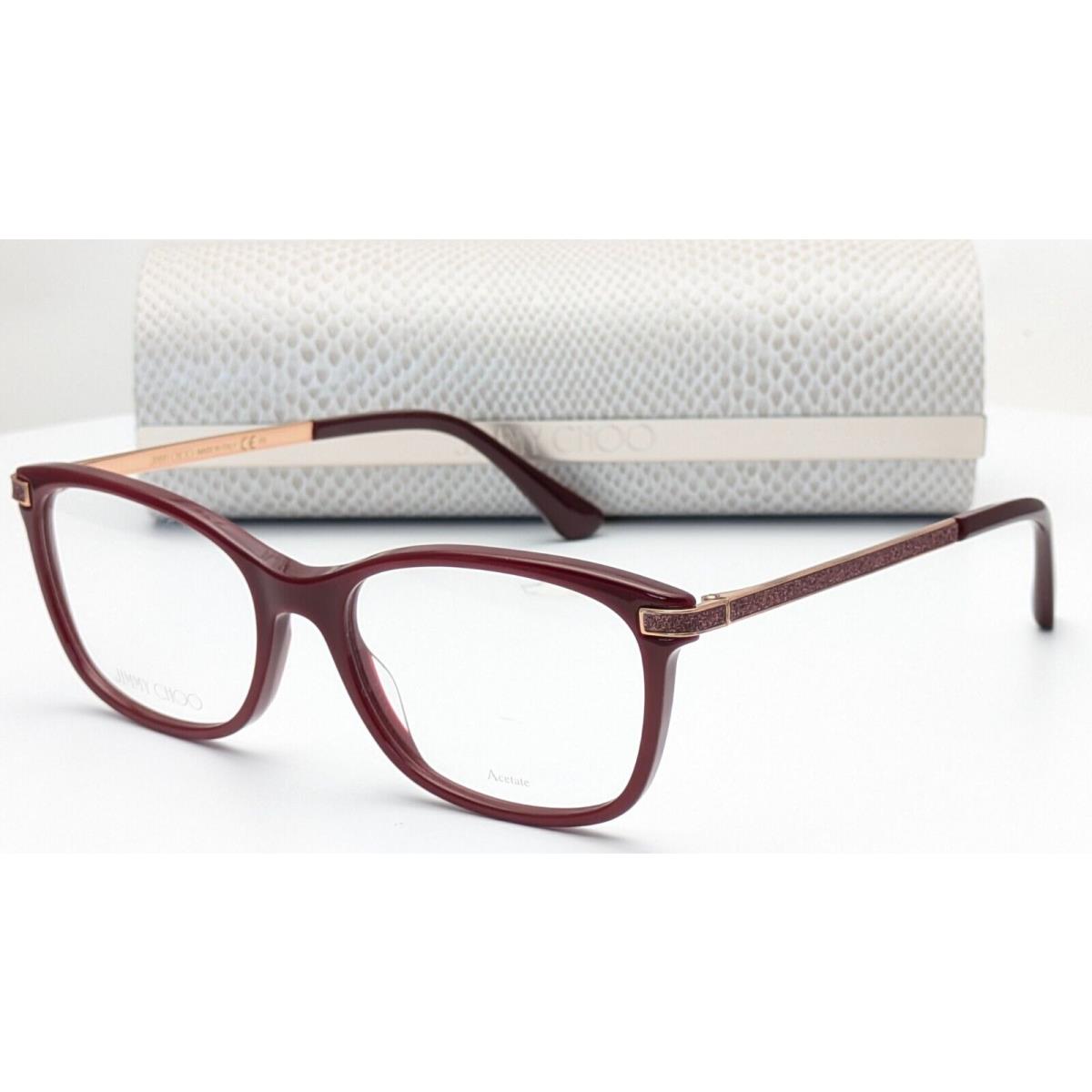 Jimmy Choo JC269 Lhf Burgundy Rectangle Womens Eyeglasses