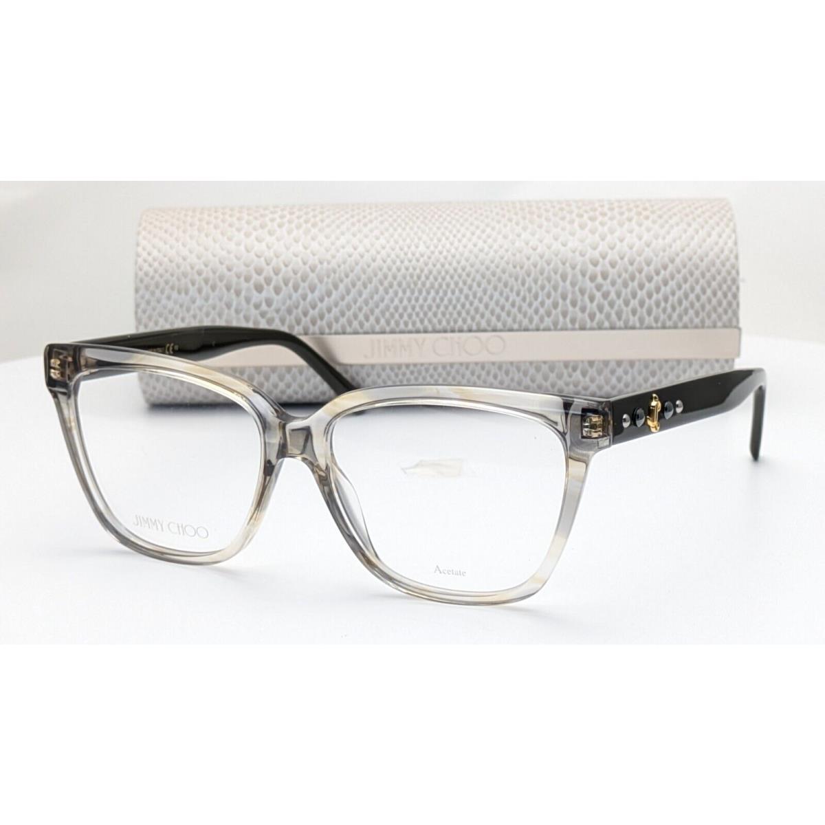 Jimmy Choo JC335 YQ3 Green Striped Beige Rectangle Womens Eyeglasses