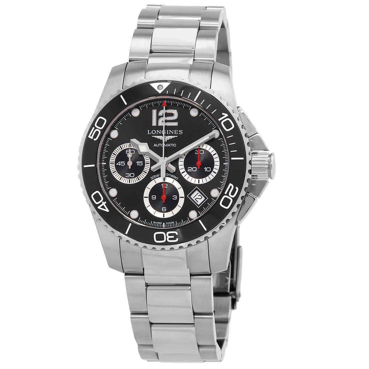 Longines Hydroconquest Chronograph Automatic Black Dial Unisex Watch L37834566