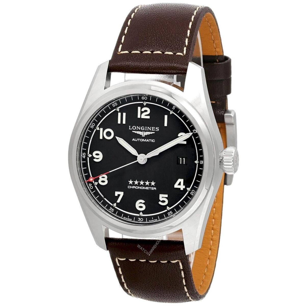 Longines Spirit 40mm Chronometer Auto Black Dial Men`s Watch L3.810.4.53.0