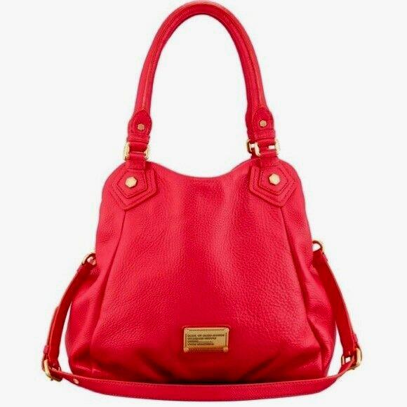 Marc Jacobs Classic Q Francesca Rock Lobster Red Leather Shoulder Tote