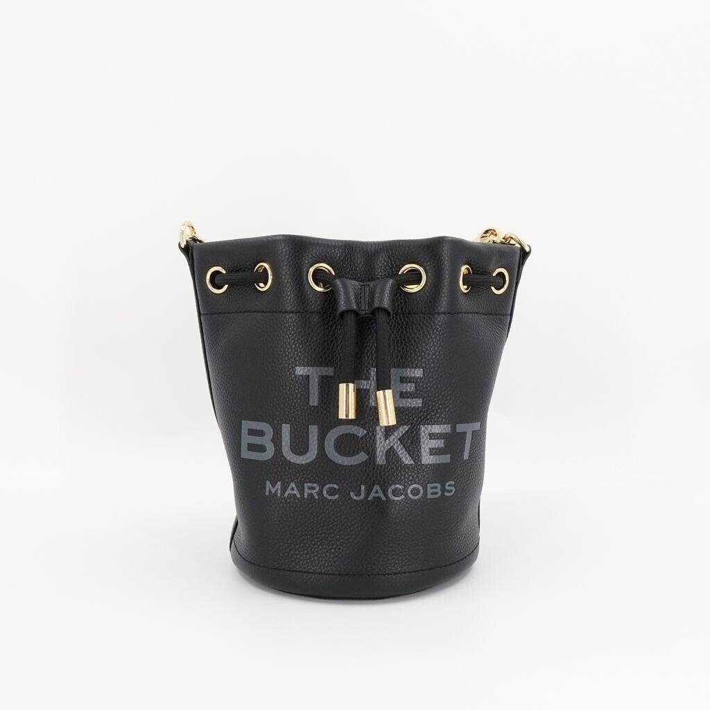 Marc Jacobs The Bucket Leather Bucket Crossbody Bag Black OS