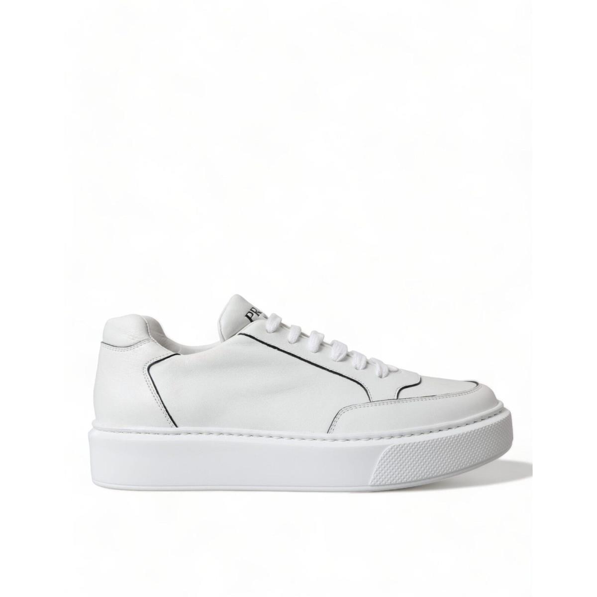 Prada Men`s White Leather Montana Sneakers