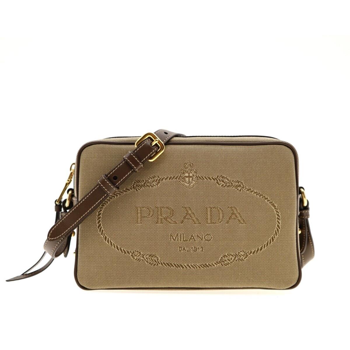 Prada Crossbody Shoulder Bag Jacquard Logo 1BH089