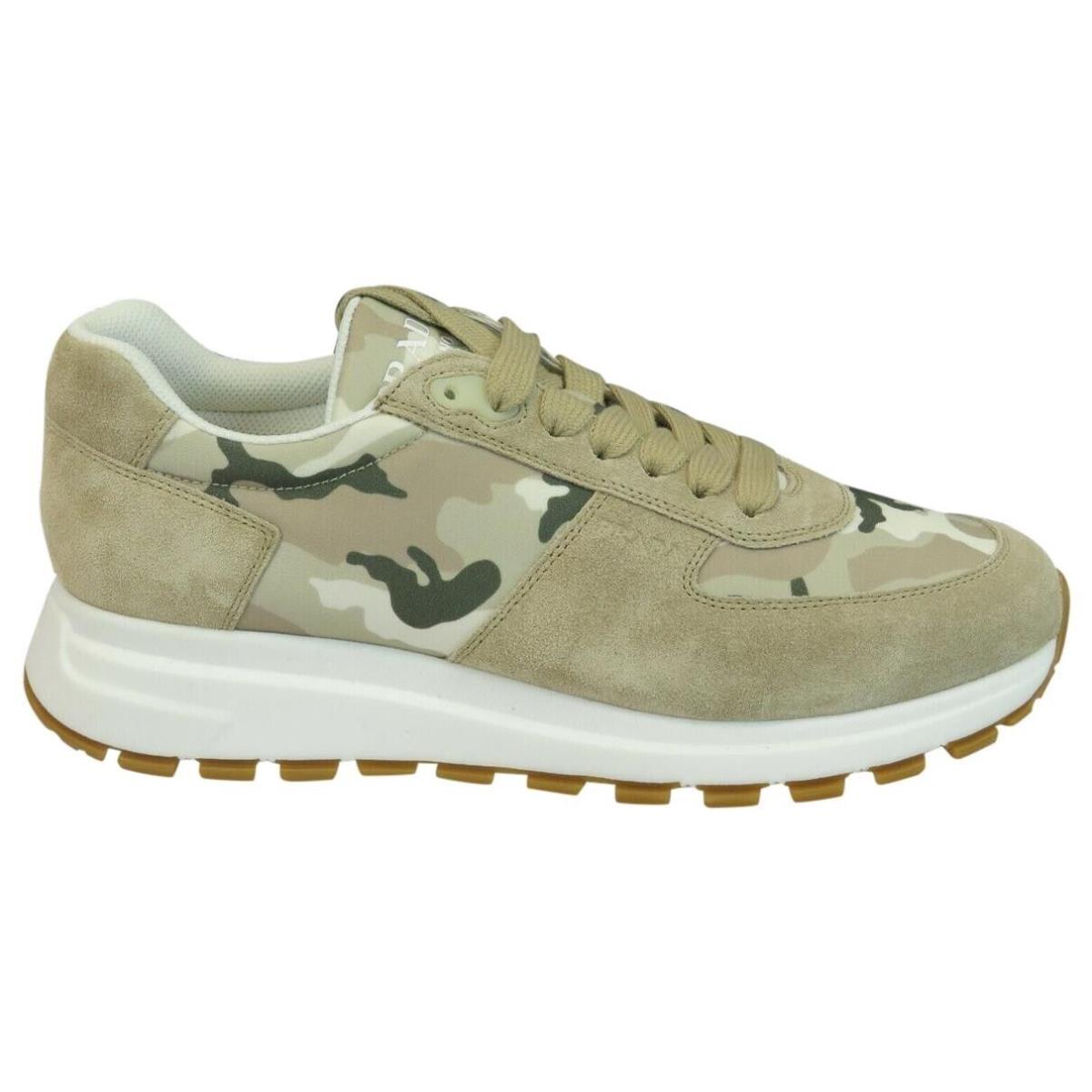 Prada 4E3518 Military Desert Suede Camo Nylon Logo Lace UP Sneakers 11 / US 12