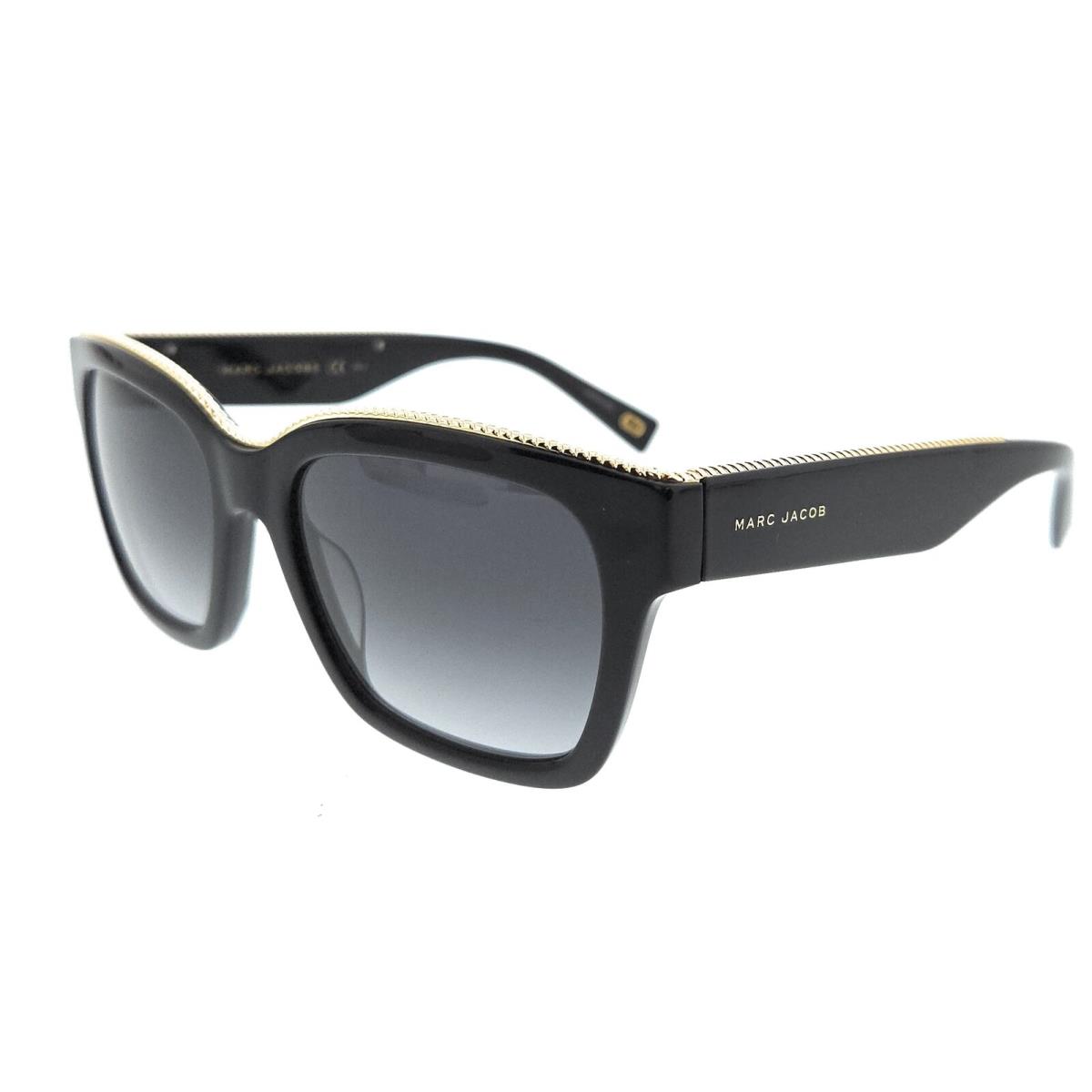 Marc Jacobs MARC163S 0807 Black Square Chain Sunglasses