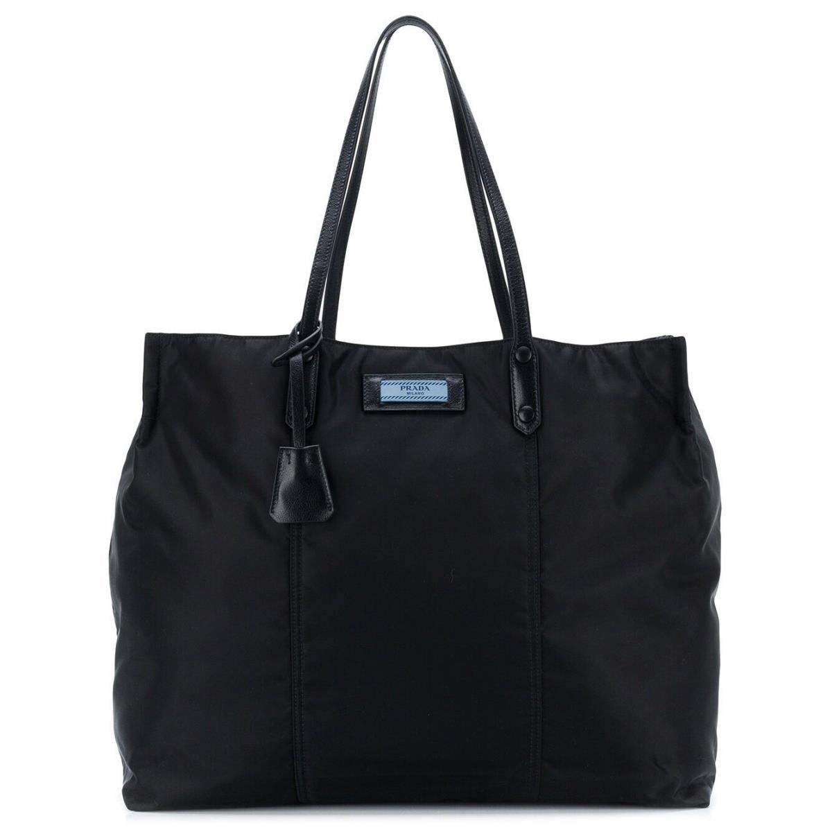 Prada Tote Black Nylon/leather