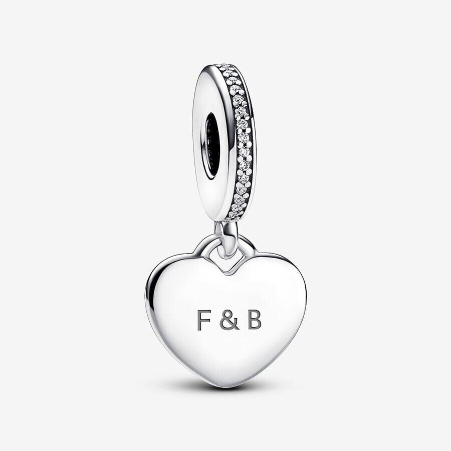 Pandora Sterling Silver Engravable Heart Tag Dangle Charm 798761C01