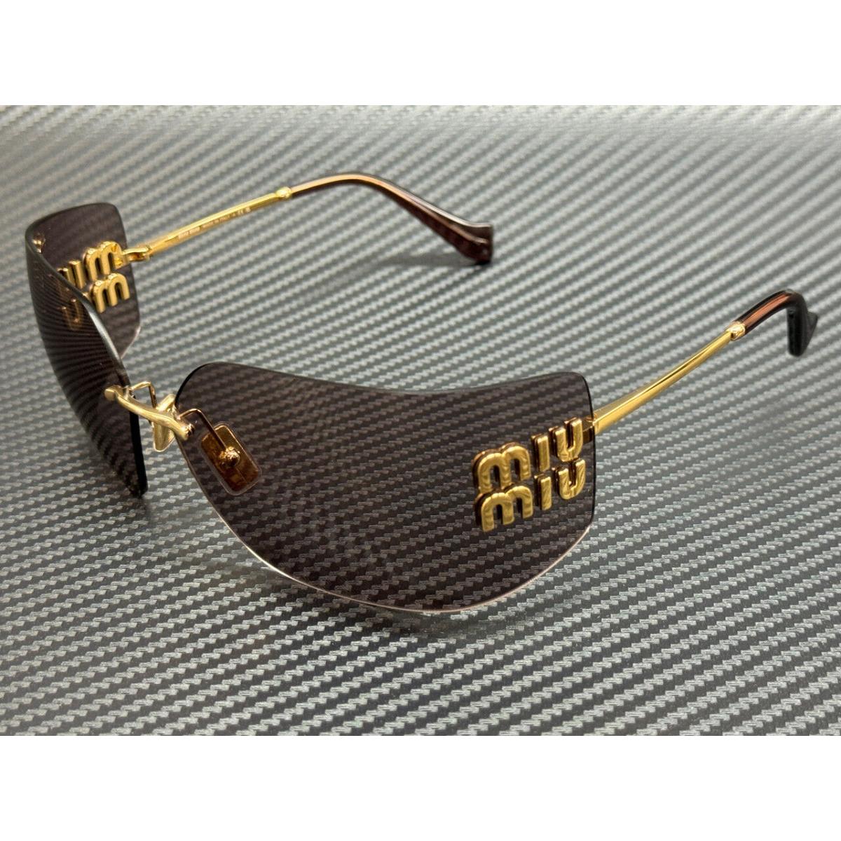 Miu Miu MU 54YS 5AK06I Gold Purple Brown Women`s 80 mm Sunglasses