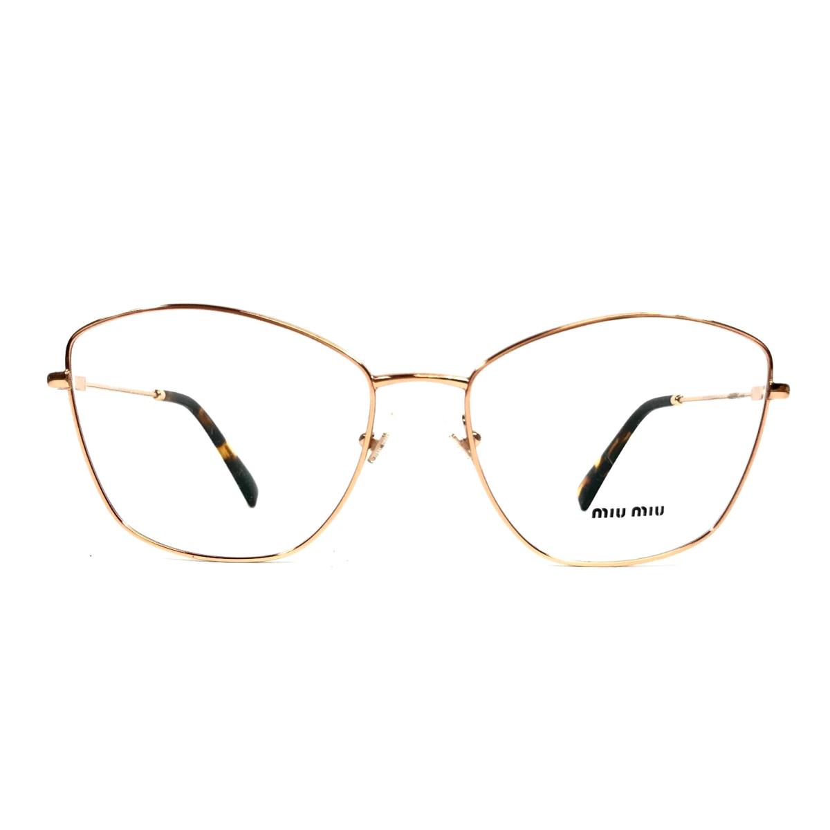 Miu Miu Eyeglasses Frames VMU52U ZVF-1O1 Rose Gold Cat Eye Full Rim 58-18-140