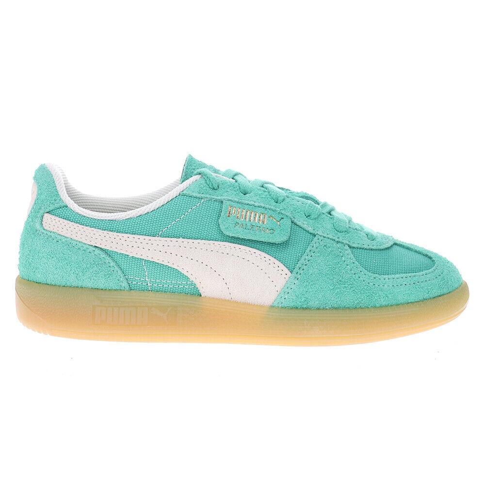 Puma Palermo Vintage Lace Up Womens Green Off White Sneakers Casual Shoes 4007 - Green, Off White