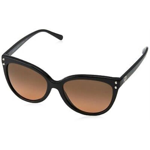 Michael Kors Women`s Jan MK2045 55mm Black/grey/orange Gradient Sunglasses - Black , Black Frame, Grey-Non-Polarized Lens