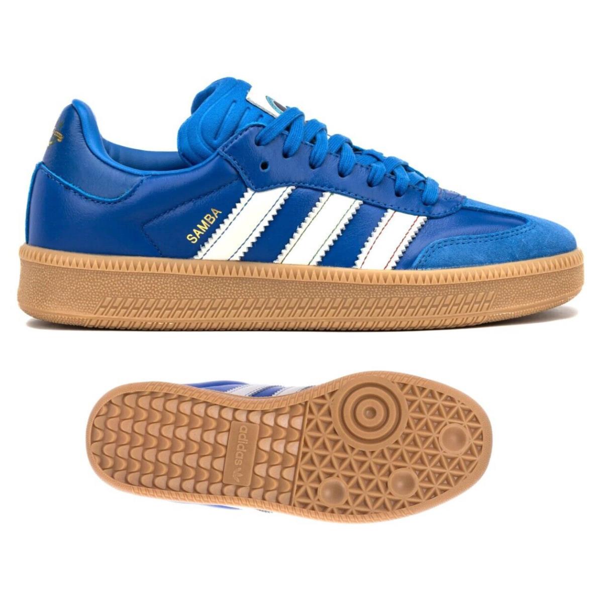 Adidas Samba SE Mens Retro Low Top Athletic Sneaker Blue Gum 8 - 12 - Blue