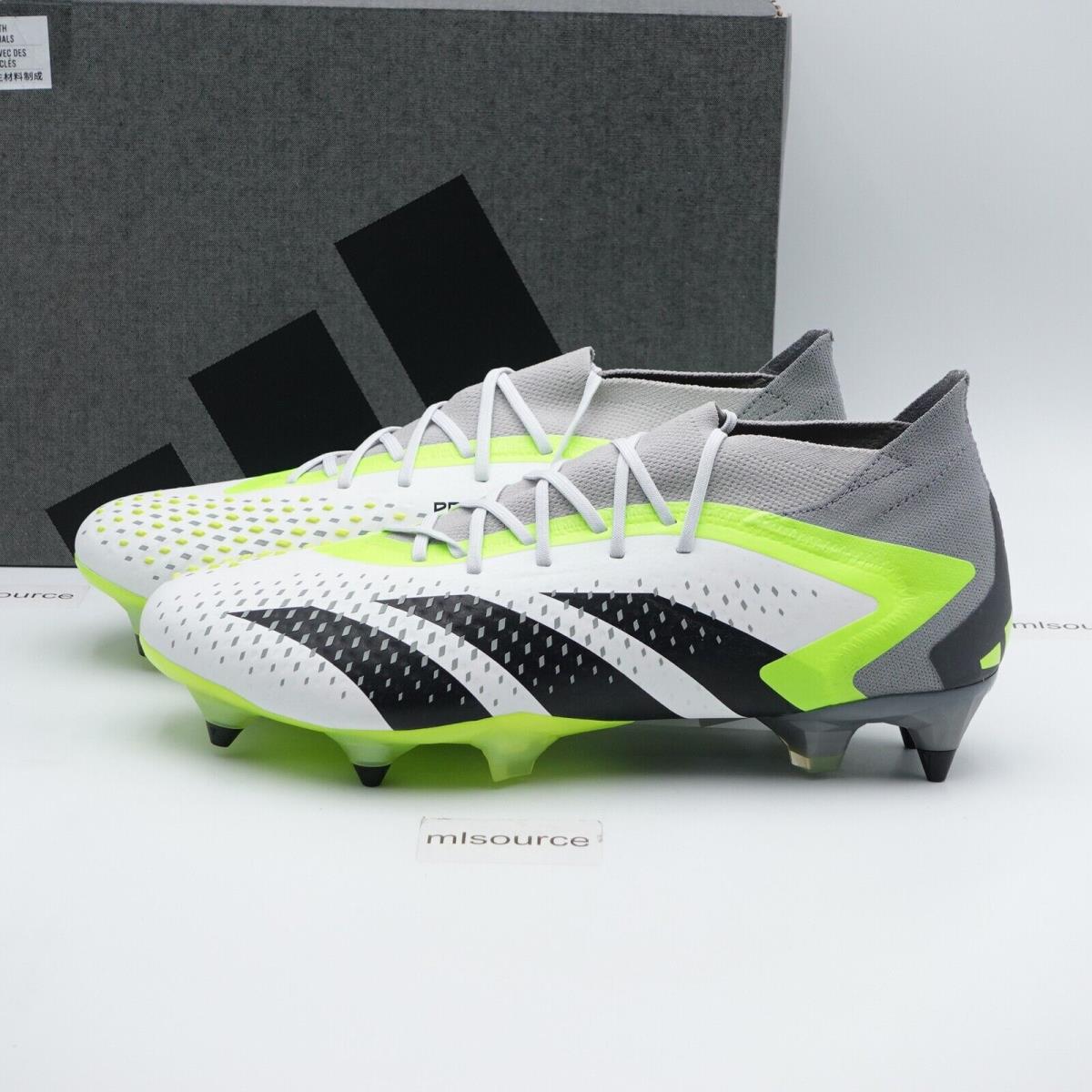 Size 10 Men`s Adidas Predator Accuracy.1 SG Soccer Cleats IF2294 Cloud White
