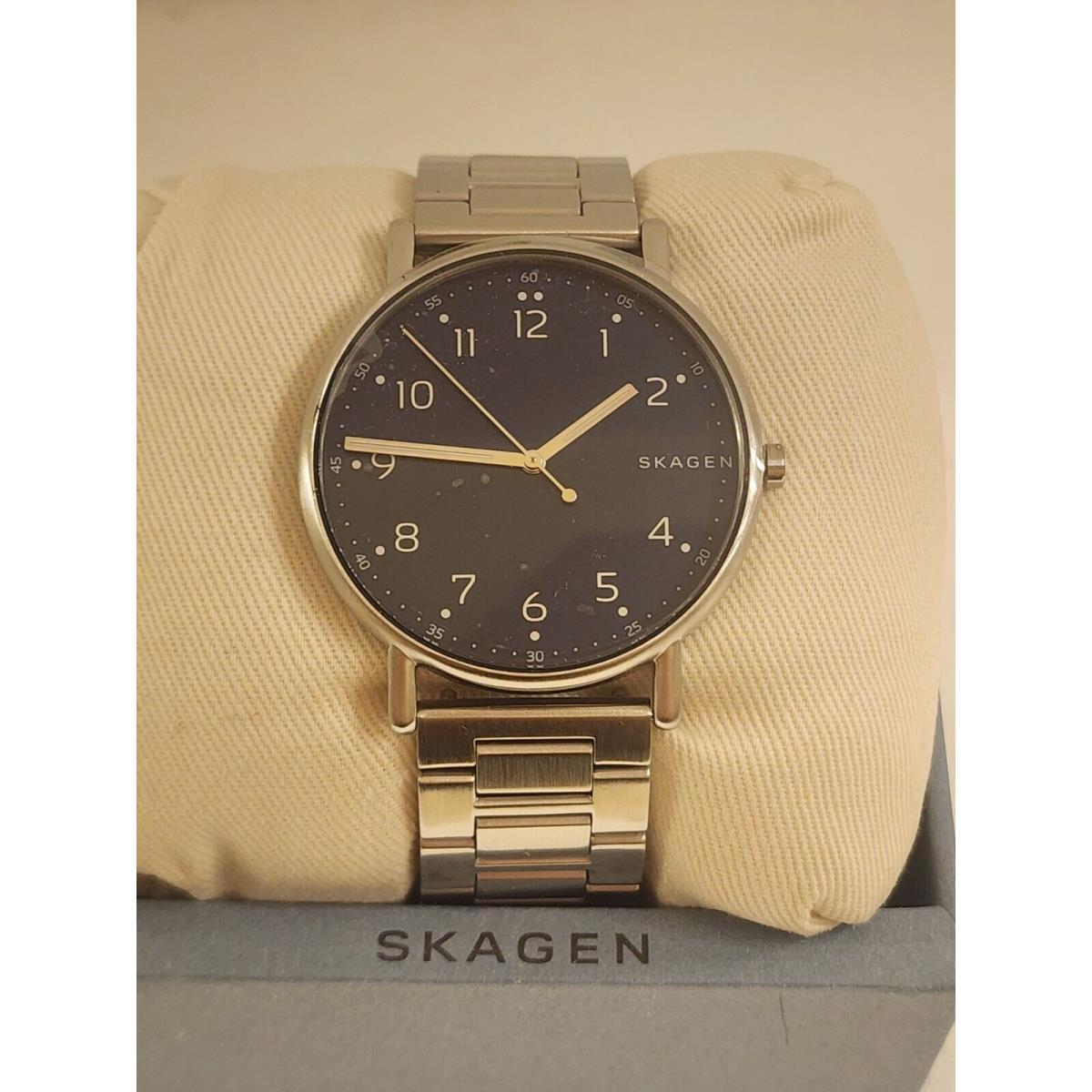 Men`s Skagen Signature Blue Dial Steel Watch SKW6357