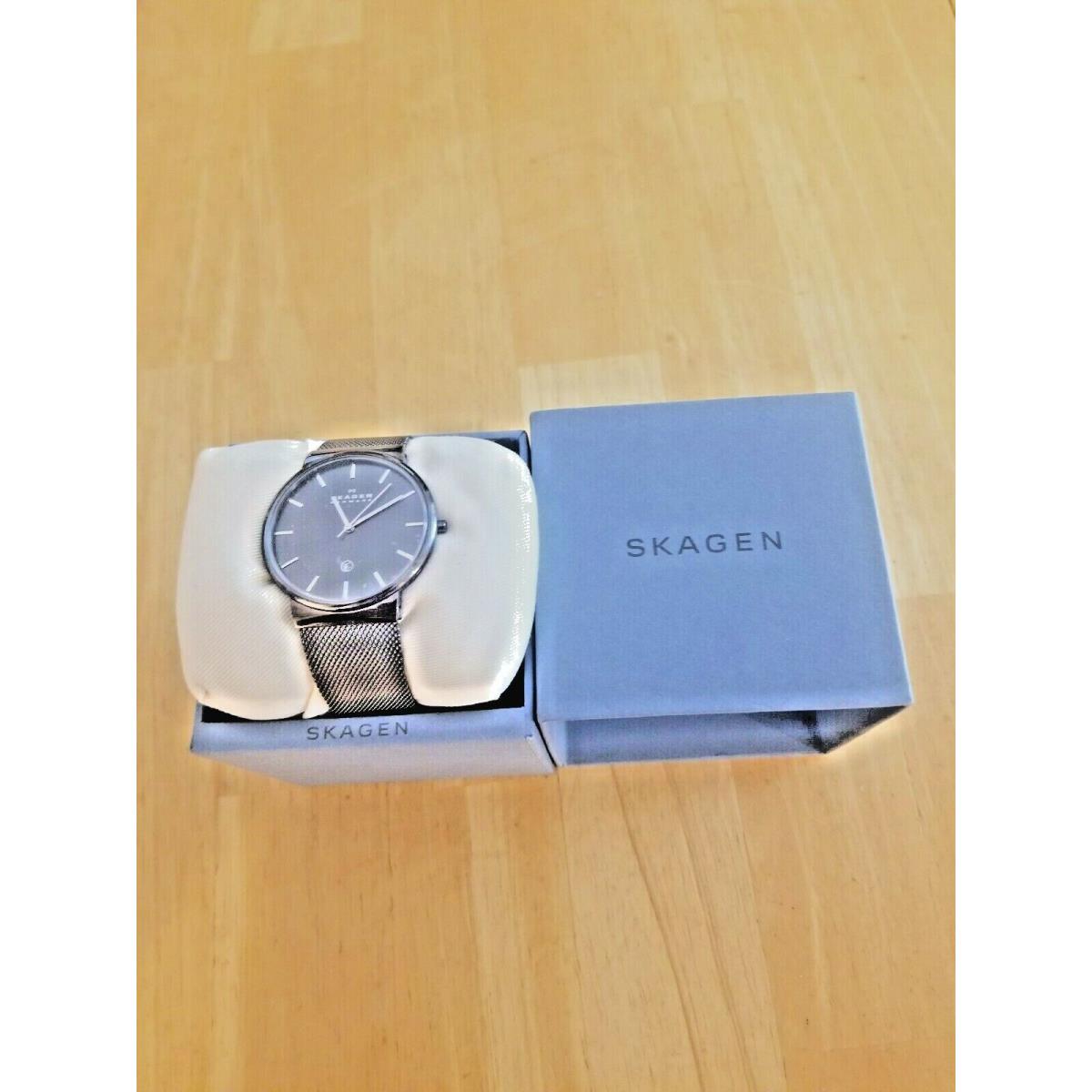 Skagen Ancher Gray Steel-mesh Watch SKW6108