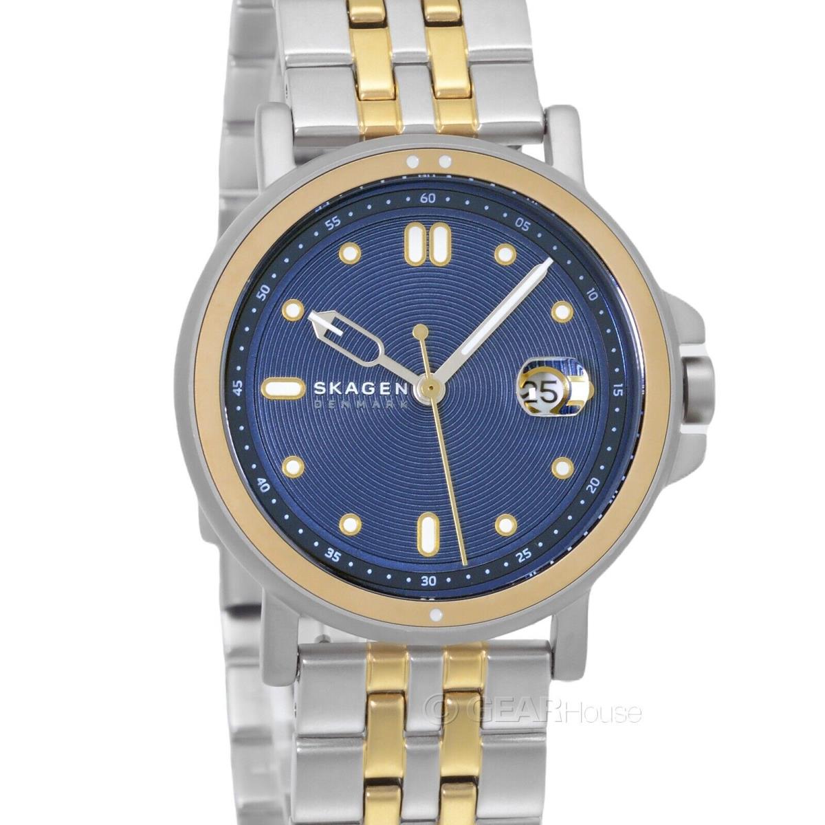 Skagen Signatur Sport Mens Casual Watch Blue Dial Two-tone Stainless Steel