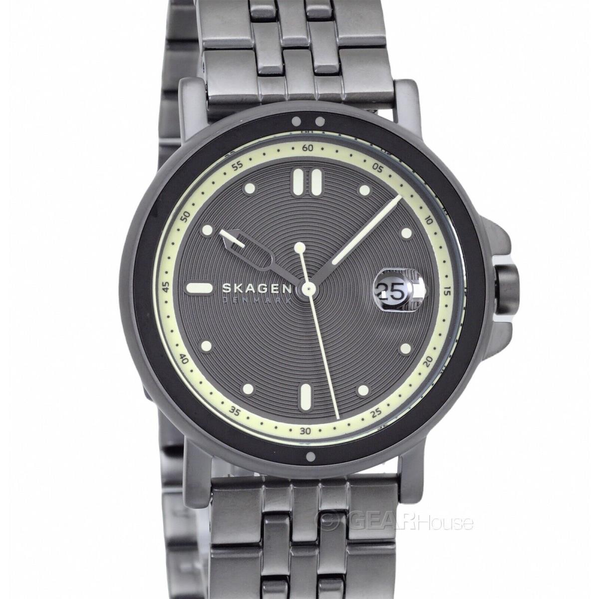 Skagen Signatur Sport Mens Casual Watch Gray Dial Matte Stainless Steel Band