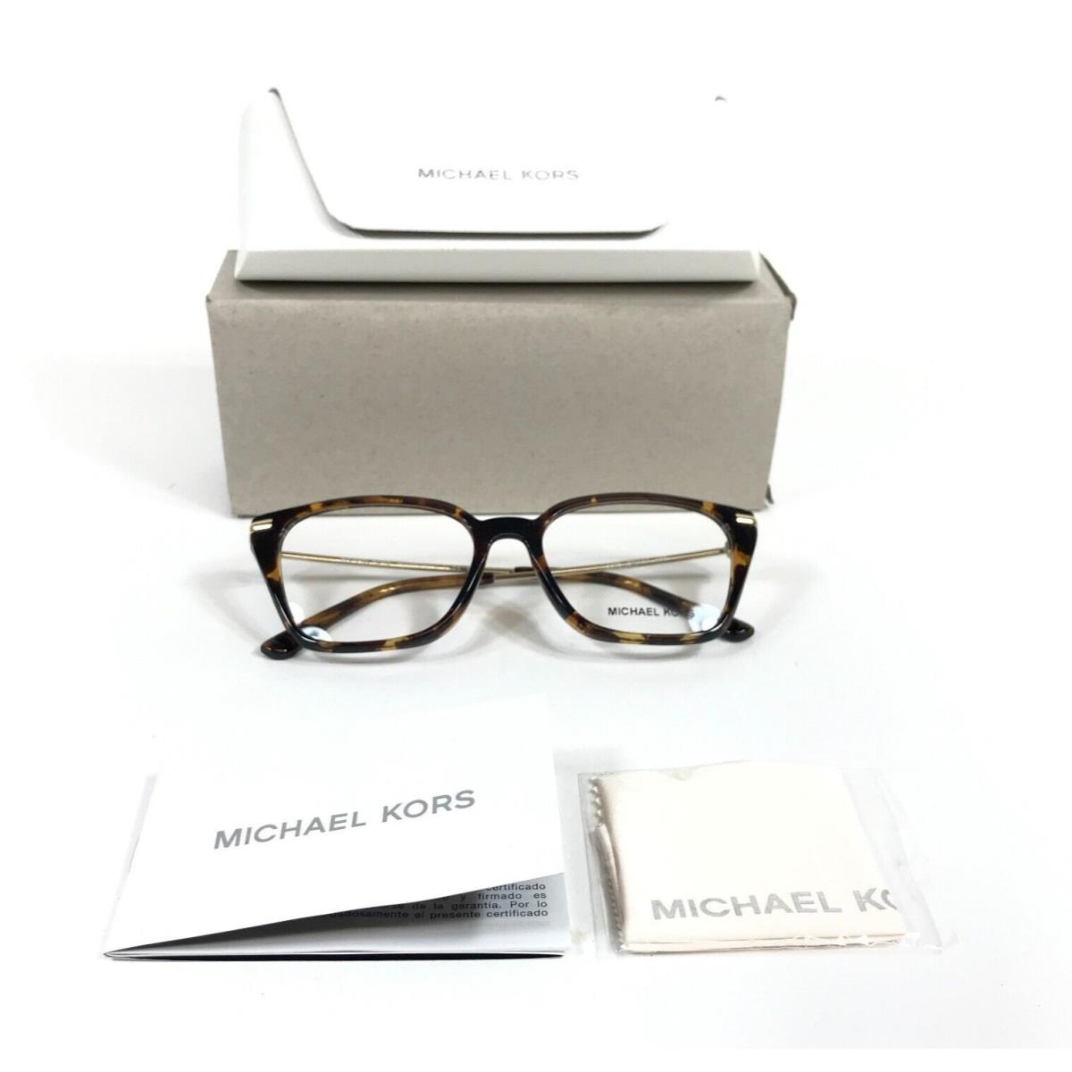 Michael Kors Eyeglasses Frame MK4133 Hainan 3006 Dark Tortoise Cat Eye 54-17-145