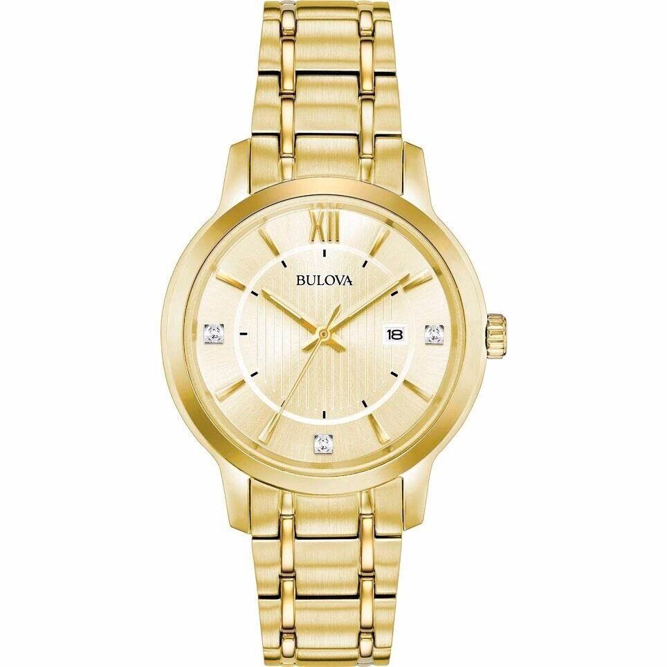 Bulova Men`s Classic Calendar Quartz Gold Stainless Steel Watch 42 MM 97D117