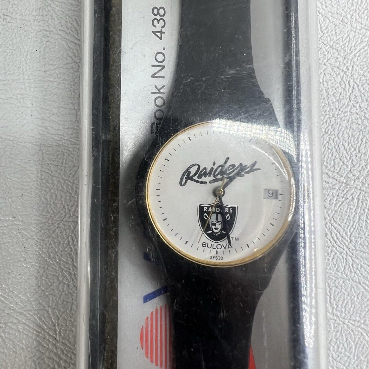 Vintage Nfl Raiders Bulova Sportstime Men s Watch 2FS20