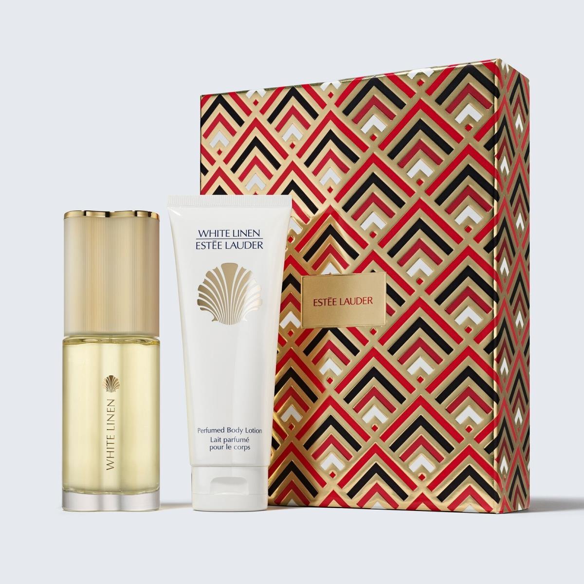 Estee Lauder White Linen Indulgent Duo Fragrance Gift Set Spray Body Lotion