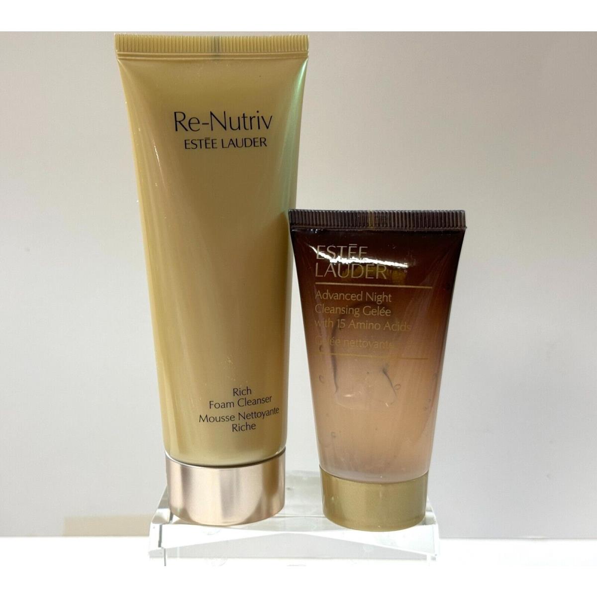 Re-nutriv Foam Cleanser Estee Lauder 2.5 oz +advanced Night Cleansing 1 oz