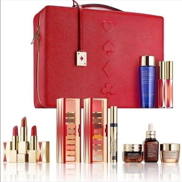 Estee Lauder Holiday Beauty Blockbuster Gift Set 12 pc Full Size Glam Warm